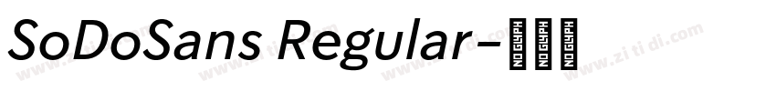SoDoSans Regular字体转换